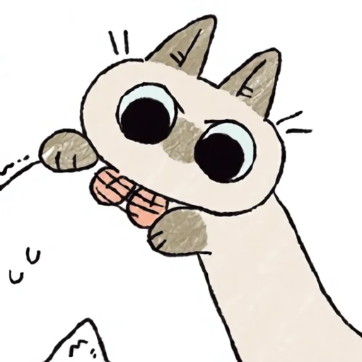 Telegram Sticker «シャム猫あずき» 😕