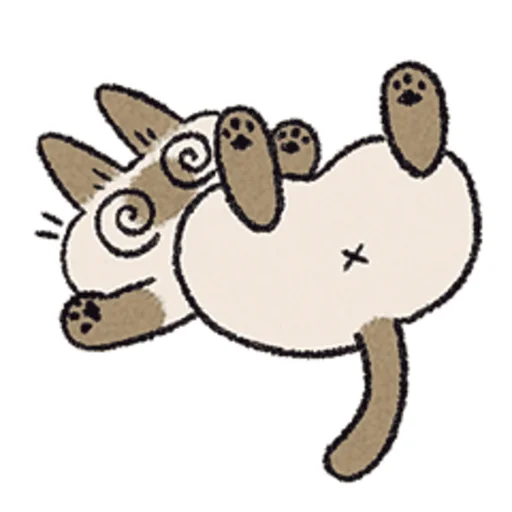 Telegram stiker «シャム猫あずき» 😵‍💫
