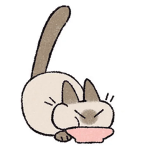 Telegram stiker «シャム猫あずき» 🤤