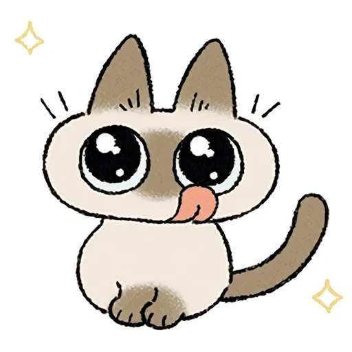 Telegram stiker «シャム猫あずき» 😋