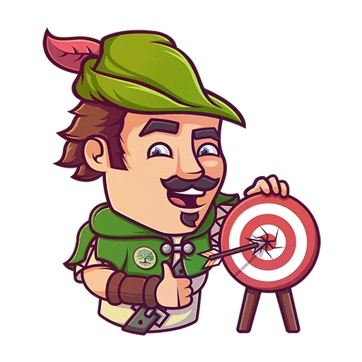 Telegram Sticker «Robin Hood» 🎯