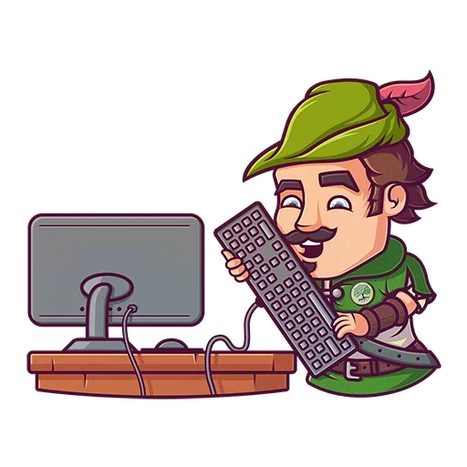 Telegram Sticker «Robin Hood» 💻