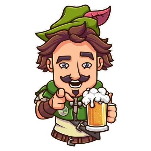 Telegram Sticker «Robin Hood» 🍺