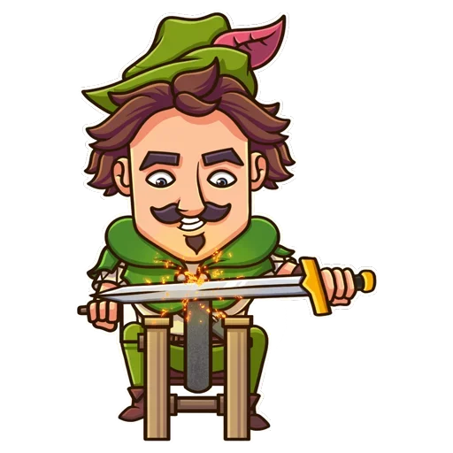 Telegram Sticker «Robin Hood» 🗡