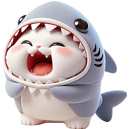 Telegram Sticker «Пушистые акулы 3» 😂