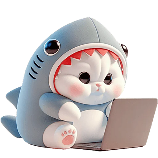 Telegram stiker «Пушистые акулы 3» 🤓