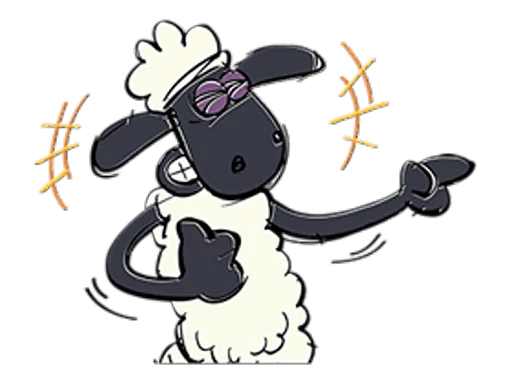 Telegram Sticker «Shaun the Sheep» 😉
