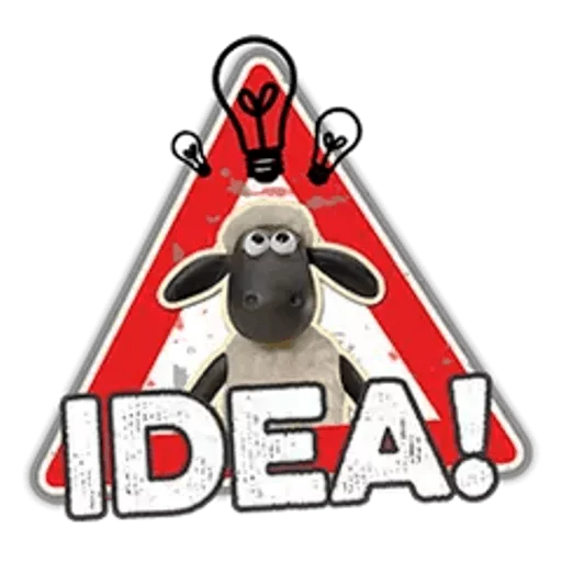 Telegram stiker «Shaun the Sheep» 💡