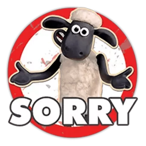 Telegram stiker «Shaun the Sheep» 😔