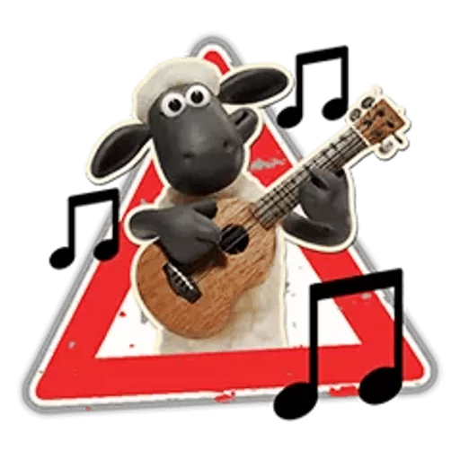 Telegram stiker «Shaun the Sheep» 🎸
