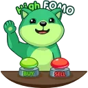 Емодзі телеграм Green Shiba