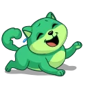 Green Shiba emoji 😄