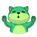 Green Shiba emoji 👅