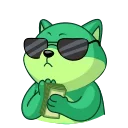 Green Shiba emoji 💶