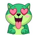 Green Shiba emoji 😍