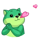 Green Shiba emoji 😘