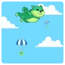 Green Shiba emoji 🪂