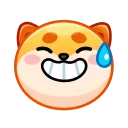 Стикер Shiba Inu Emoji 😅