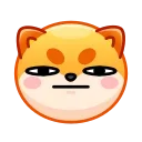 Shiba Inu Emoji  stiker 😑