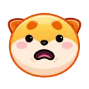 Shiba Inu Emoji emoji 😧