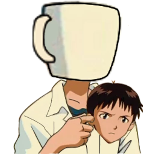 Стикер SHINJI WITH A FUCKING CUP 😐