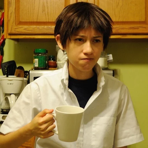 Стикер SHINJI WITH A FUCKING CUP 😐