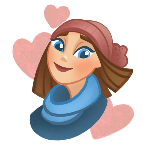Telegram Sticker «Зимняя девочка» 😍