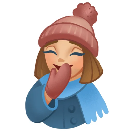 Telegram Sticker «Зимняя девочка» 😂