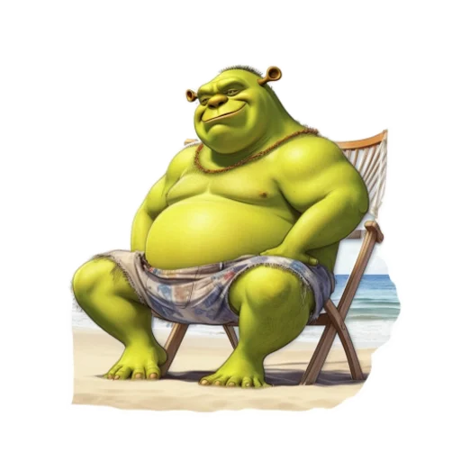 Telegram stiker «Shrek» 🏖