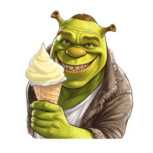 Стикер Telegram «Shrek» 🍦
