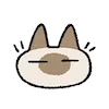 Емодзі Siamese Cat Lil Bean Puree Emoji 😑