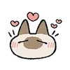 Емодзі Siamese Cat Lil Bean Puree Emoji 🥰