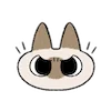 Емодзі Siamese Cat Lil Bean Puree Emoji 😠
