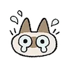 Емодзі Siamese Cat Lil Bean Puree Emoji 😭