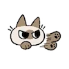Емодзі Siamese Cat Lil Bean Puree Emoji 😡