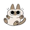 Емодзі Siamese Cat Lil Bean Puree Emoji 😋