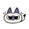 Емодзі Siamese Cat Lil Bean Puree Emoji 😈