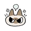 Емодзі Siamese Cat Lil Bean Puree Emoji 😤