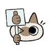 Емодзі Siamese Cat Lil Bean Puree Emoji 👍
