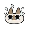 Емодзі Siamese Cat Lil Bean Puree Emoji 😥