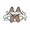 Емодзі Siamese Cat Lil Bean Puree Emoji 😭