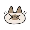 Емодзі Siamese Cat Lil Bean Puree Emoji 😣