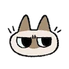 Емодзі Siamese Cat Lil Bean Puree Emoji 😒