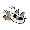 Емодзі Siamese Cat Lil Bean Puree Emoji 👋