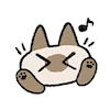 Емодзі Siamese Cat Lil Bean Puree Emoji 😆
