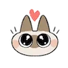 Емодзі Siamese Cat Lil Bean Puree Emoji 😍