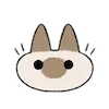 Емодзі Siamese Cat Lil Bean Puree Emoji 😶