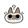 Емодзі Siamese Cat Lil Bean Puree Emoji 🤔