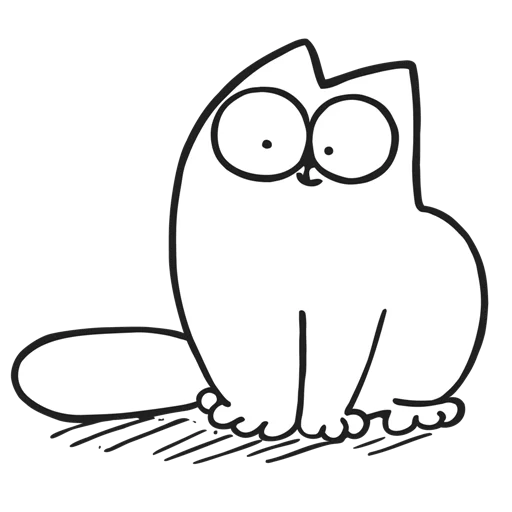 Эмодзи Simons cat 😯