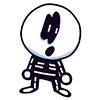 Telegram emoji «Скелетик » 😯